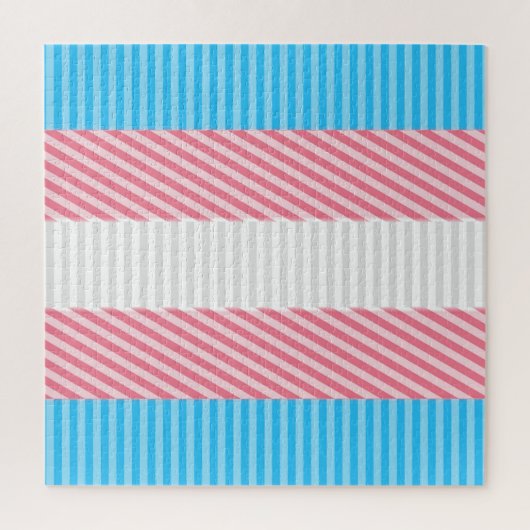 Funky Boho Streep Abstracte Transgender Pride Flag Legpuzzel (Verticaal)