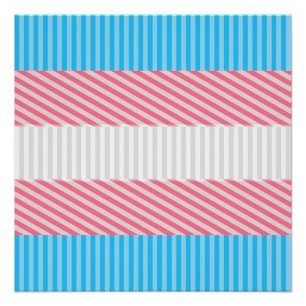 Funky Boho Streep Abstracte Transgender Pride Flag Perfect Poster
