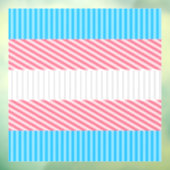 Funky Boho Streep Abstracte Transgender Pride Flag Raamsticker (Vel 3)