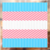 Funky Boho Streep Abstracte Transgender Pride Flag Raamsticker (Vel 2)