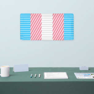 Funky Boho Streep Abstracte Transgender Pride Flag Spandoek