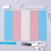Funky Boho Streep Abstracte Transgender Pride Flag Tissuepapier (Craft)