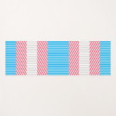 Funky Boho Streep Abstracte Transgender Pride Flag Yogamat (Voorkant (horizontaal))