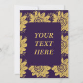 Funky Boho Zine Style Floral Pattern Invitation (Devant)