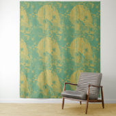 Funky Boho Zine Style Print Pattern Muur Afbeeldin Wandkleed (In situ)