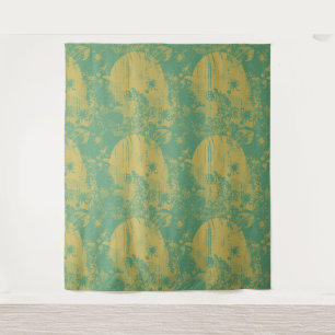 Funky Boho Zine Style Print Pattern Muur Afbeeldin Wandkleed
