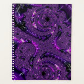 Funky Bold Boho Paarse Digitale Abstracte Fractal Planner (Voorkant)