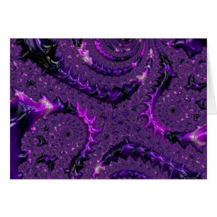 Funky Bold Boho Purple Digital Abstrait Fractal