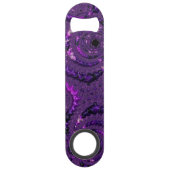 Funky Bold Boho Violet Abstrait Fractal Numérique (Dos)