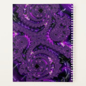 Funky Bold Boho Violet Abstrait Numérique Fractal (Dos)