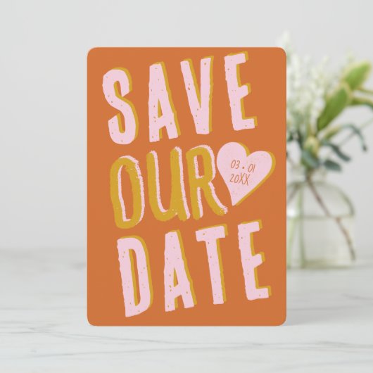 Funky Bold Font Kaart (Staand voorkant)