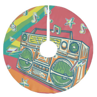 Funky Boom Box Kleurrijk ontwerp Kerstboom Rok