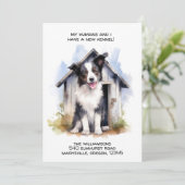 Funky Bordure Collie Chien Faire-part de déplaceme (Debout devant)