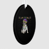 Funky Boston Terrier portant le Masque de Carnaval (devant)