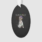 Funky Boston Terrier portant le Masque de Carnaval (devant)