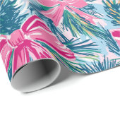 Funky Bow Pink Christmas Bow Pattern Cadeaupapier (Rol Hoek)