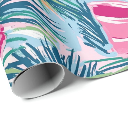 Funky Bow Pink Christmas Bow Pattern Cadeaupapier (Rol Hoek)