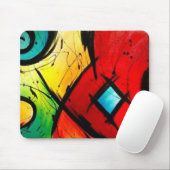 Funky Bright Abstract maken van kunst Muismat (Met muis)