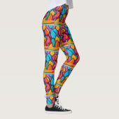 Funky bright and fun yoga pants long length leggings (Rechts)