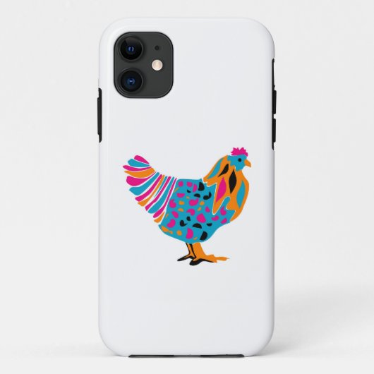 Funky Bright Chicken Case-Mate iPhone Case (Achterkant)