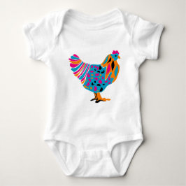 Funky Bright Chicken Romper