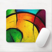 Funky Bright Colors Abstracte Art Muismat (Met muis)