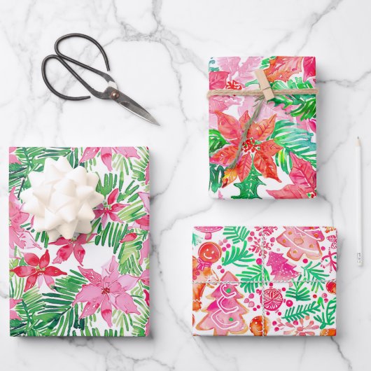 Funky Bright Kerstthema Inpakpapier Vel (Voorkant)