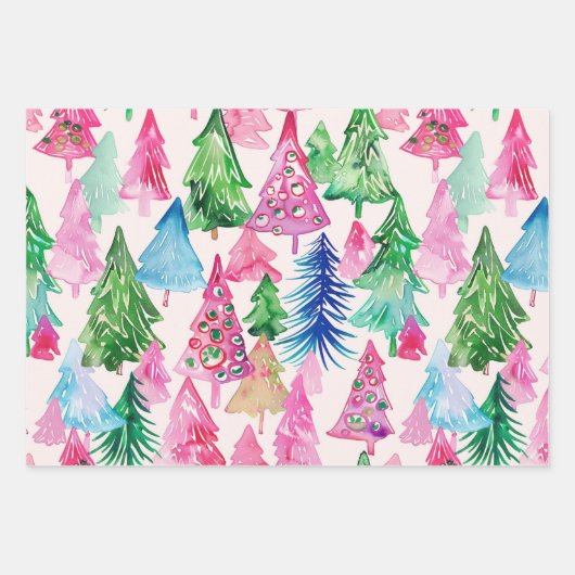 Funky Bright Kerstthema Inpakpapier Vel (Voorkant)
