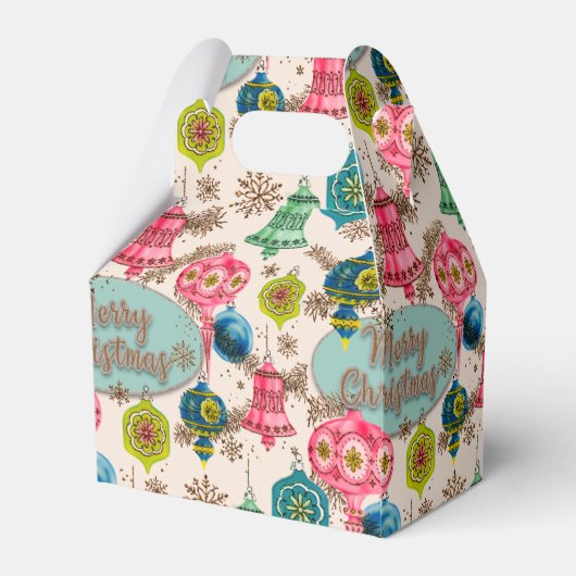Funky Bright Retro Christmas Bedankdoosjes (Achterkant)