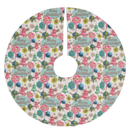 Funky Bright Retro Kerstmis Kerstboom Rok (Voorkant)