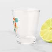 Funky Bright Squares mid century Retro Shot Glas (Rechts)