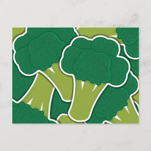Funky broccoli briefkaart