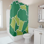 Funky broccoli douchegordijn (In situ)
