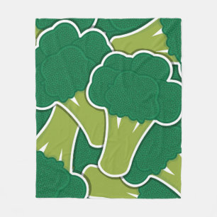 Funky broccoli fleece deken