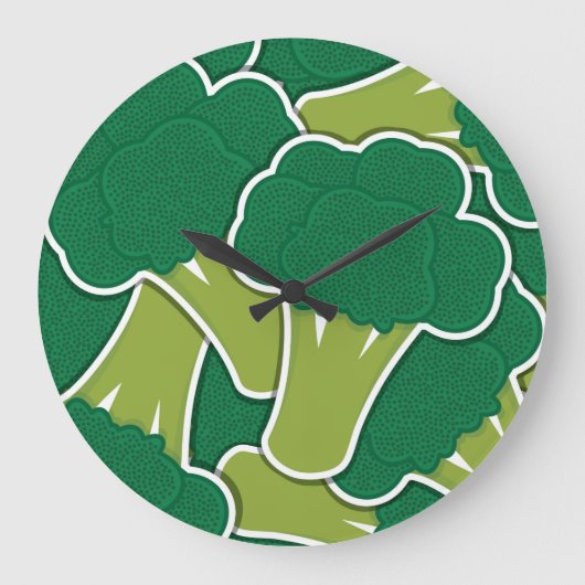 Funky broccoli grote klok (Voorkant)