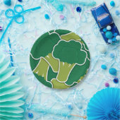 Funky broccoli papieren bordje (Feest)