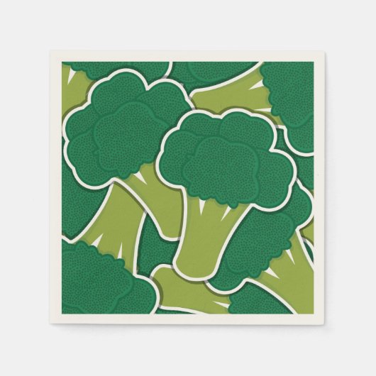 Funky broccoli servet (Voorkant)