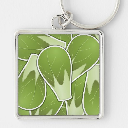 Funky brussel sprot sleutelhanger (Voorkant)