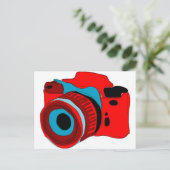 Funky camera grafische illustratie briefkaart (Staand voorkant)