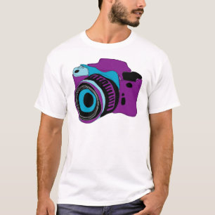 Funky camera grafische illustratie t-shirt