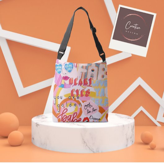 Funky Canvas tas 80s stijl