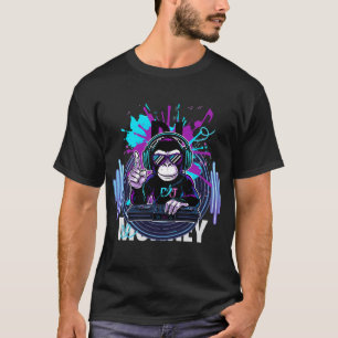 Funky Cartoon Aap Grafische T-Shirt