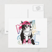 Funky Cat Kinder Gift Briefkaart (Voorkant / Achterkant)