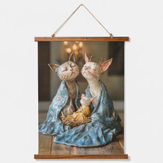Funky Cat Nativity Hangend Wandkleed