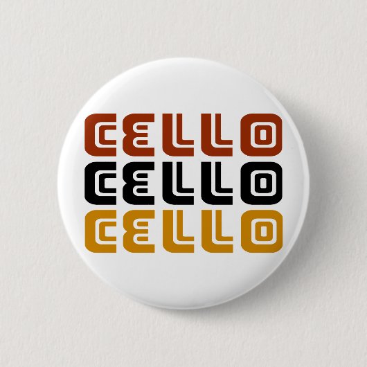 Funky Cello Trio Gift Ronde Button 5,7 Cm (Voorkant)