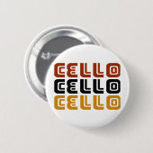 Funky Cello Trio Gift Ronde Button 5,7 Cm (Voorkant /achterkant)
