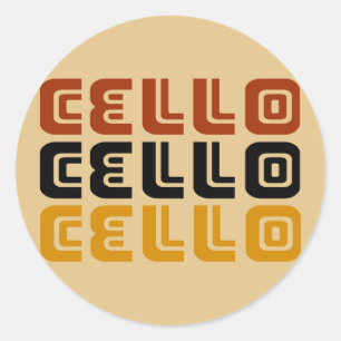 Funky Cello Trio Gift Ronde Sticker