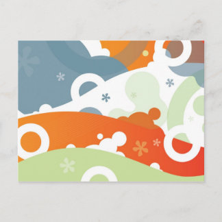 Funky Cherry Abstract Briefkaart