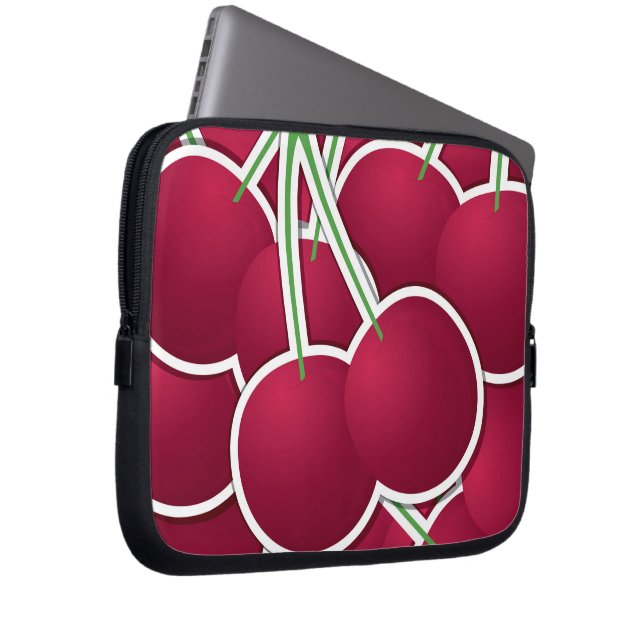 Funky cherry laptop sleeve (Voorkant Rechts)