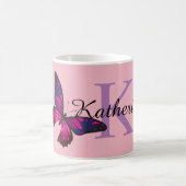 Funky Chic Butterfly Monogram Café Mug (Centre)